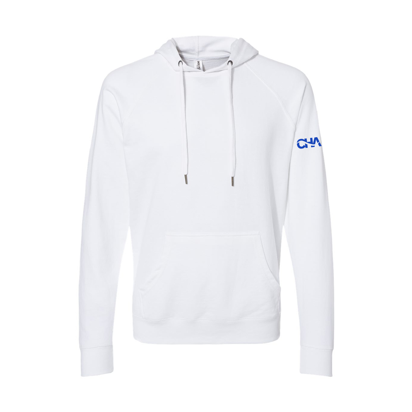 Icon Unisex Lightweight Loopback Terry Hooded Sweatshirt - Sleeve logo